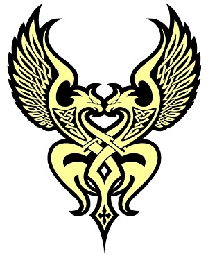Continental Eagle pattern vector diagram vine design element ...