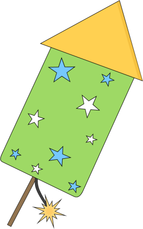 Firework rocket clipart