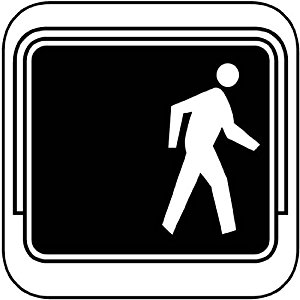 Amazon.com: Street & Traffic Sign Wall Decals - Walk Symbol Light ...