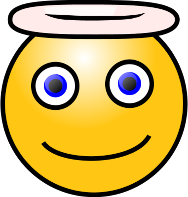Emoticons Angelic face - vector Clip Art