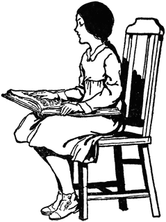 Blind Girl Reading Braille | ClipArt ETC