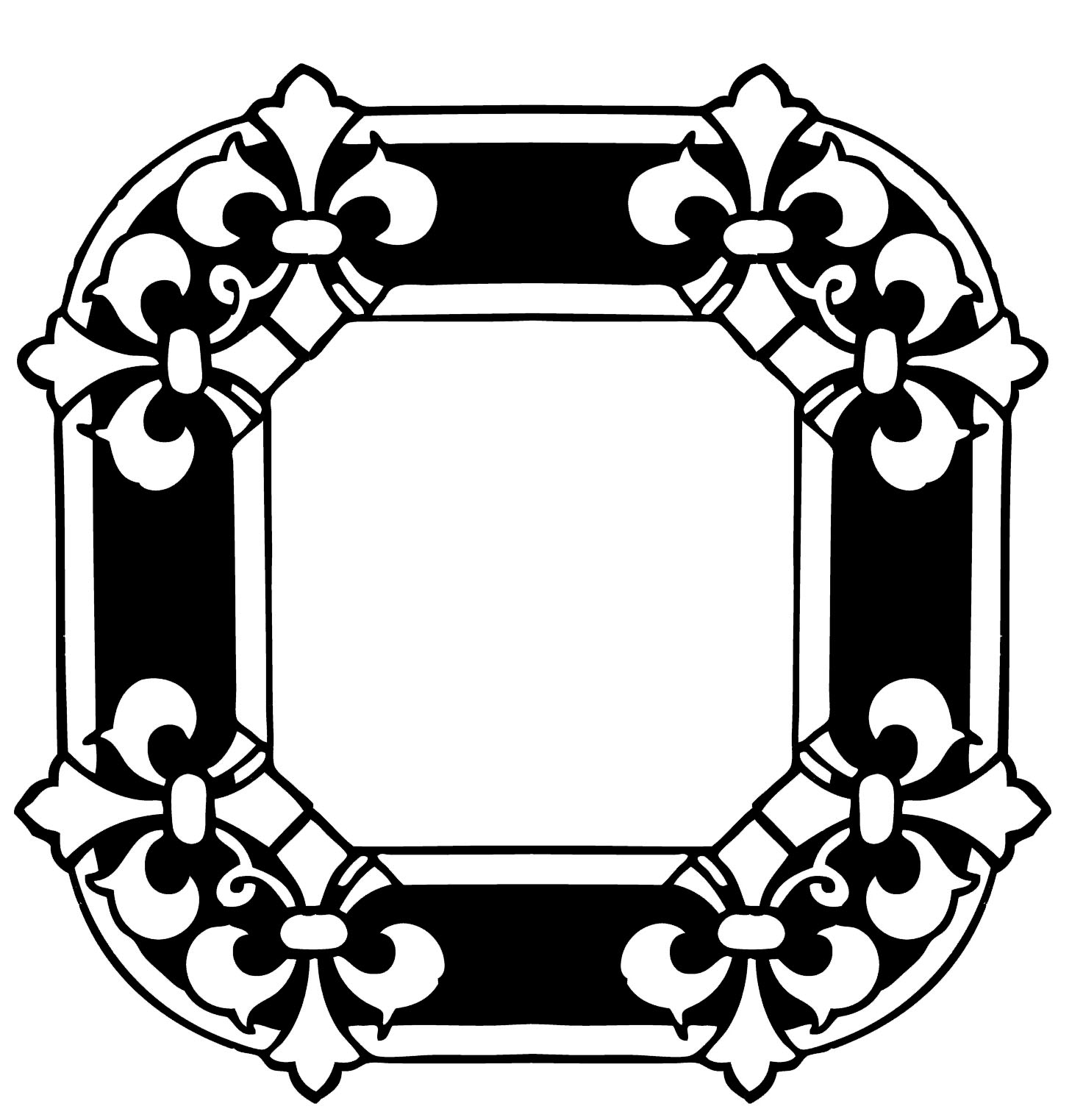 Vintage Clip Art - Fleur de Lis Frames - 5 Options - The Graphics ...