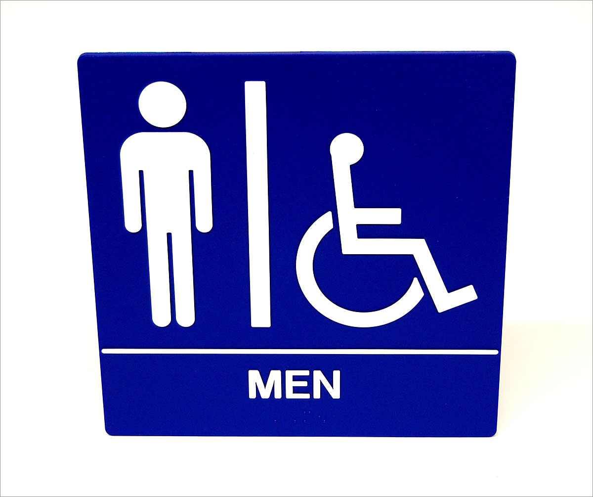 ADA Men's Restroom Sign • Men : TAP Plastics