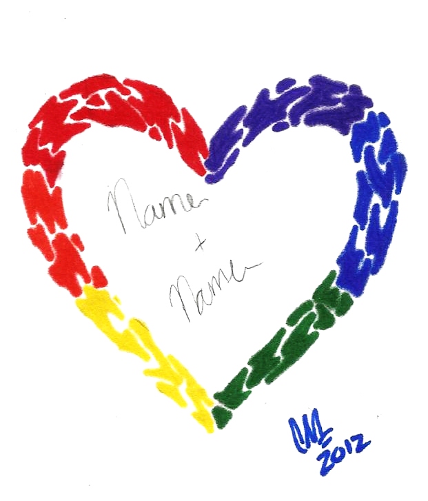 deviantART: More Like Tribal Rainbow Heart - Scanned- by