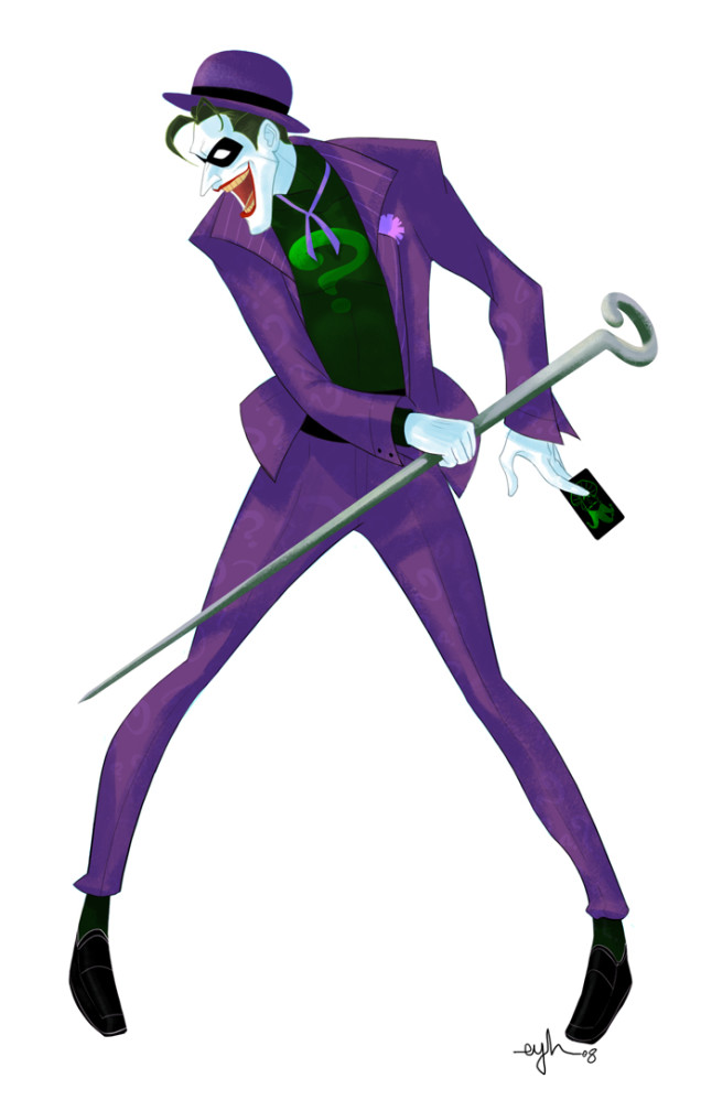 Ventriloquist Harley carries a Jokerface doll in these Batman ...