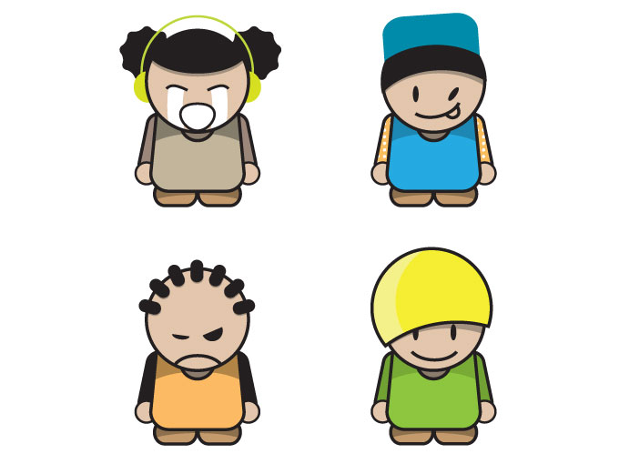 Vector Cartoon Characters 11041 - Free Vectors