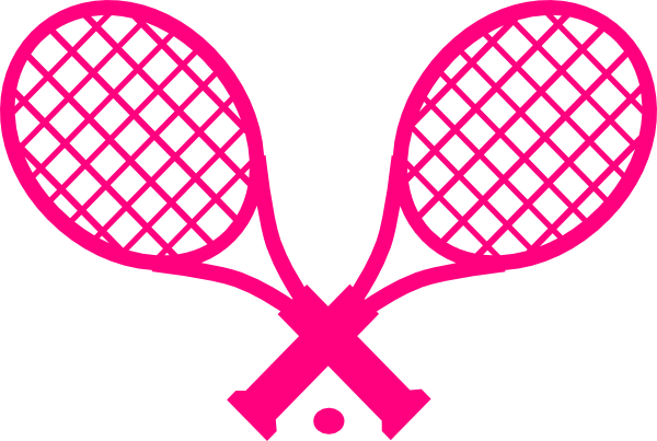 Pink Tennis Racquet clip art - vector clip art online, royalty ...