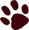 Orange Paw Print clip art - vector clip art online, royalty free ...