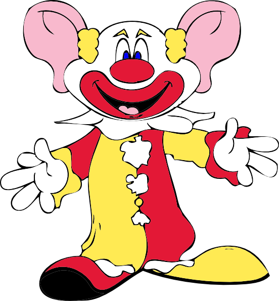 Big Earred Clown clip art Free Vector