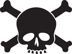 Skull And Crossbones Clipart Image - Silhouette of a Skull Crossbones