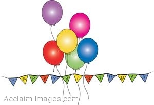 Happy birthday banner clipart