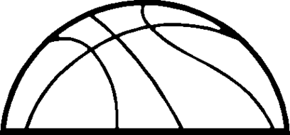 Half Basketball Outline Clipart - Free to use Clip Art Resource