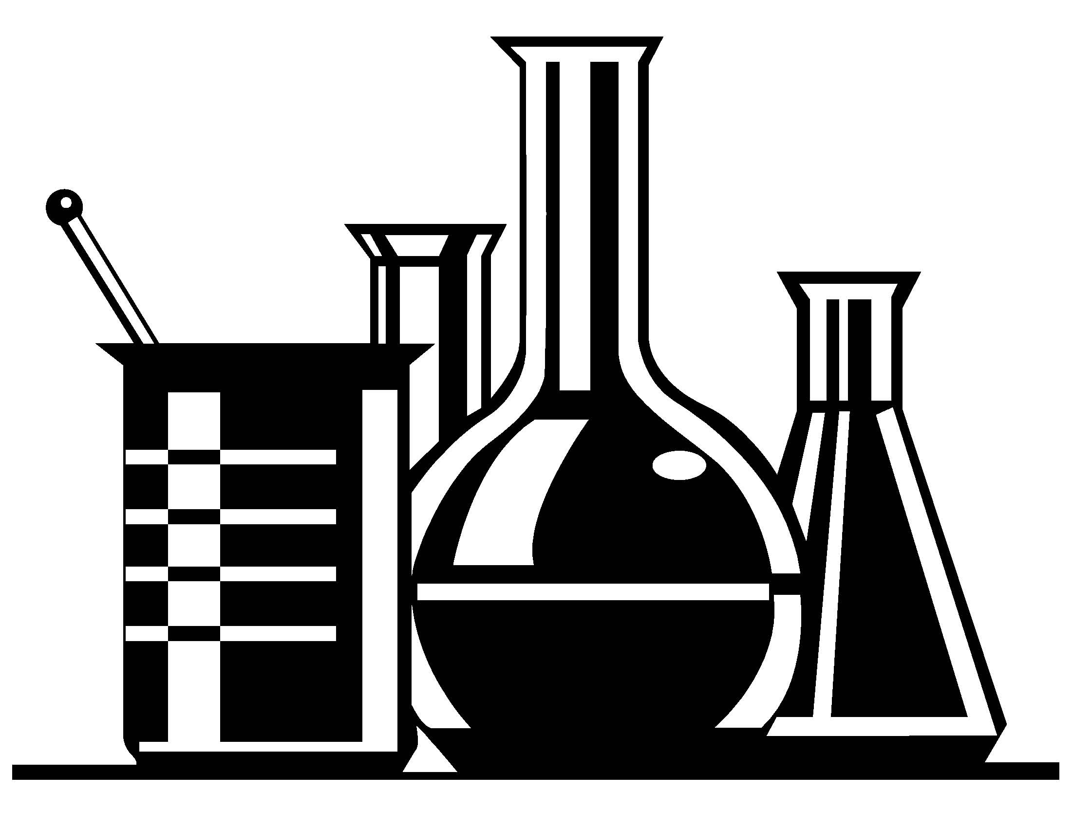 Science clip art black and white