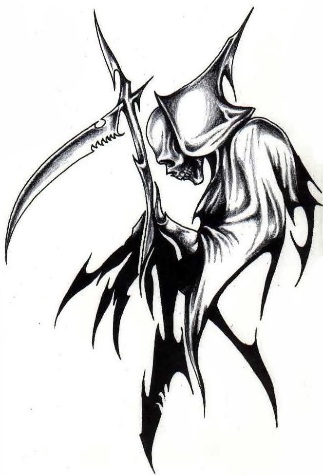 Stylish Grim Reaper Tattoo Design | Fresh 2017 Tattoos Ideas