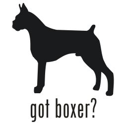 Boxer dog silhouette clip art