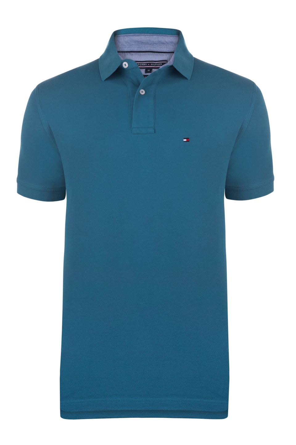Tommy Hilfiger Slim Fit Short Sleeve Polo Shirt in Petrol - ClipArt ...
