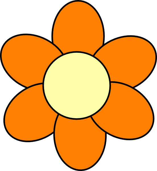 Orange Flower Clipart