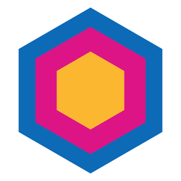 Hexagon logo geometric polygonal - Transparent PNG/SVG