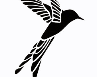 Flying bird stencils | Etsy
