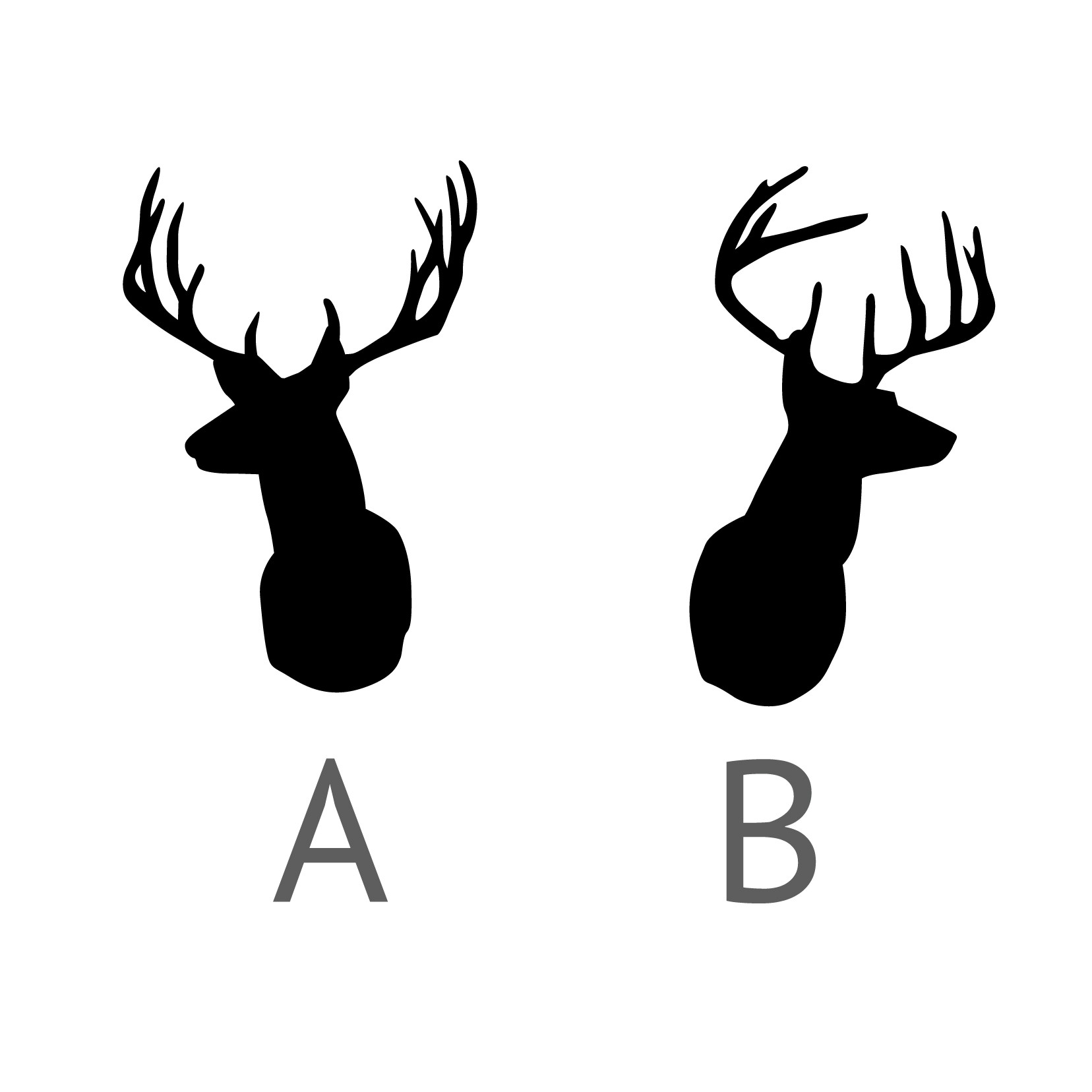 Free cliparts that you can download to you computer and use in your designs. Deer Antler Head Mounted Bust Silhouette - Vinyl Wall Art Decal