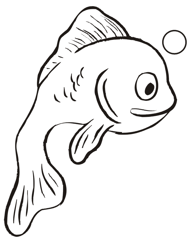 Goldfish Coloring Page - AZ Coloring Pages