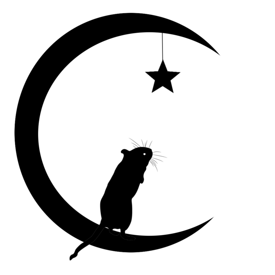 Mouse-Moon-Star silhouette