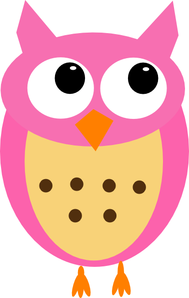 Pink Owl No Branch Clip Art - vector clip art online ...