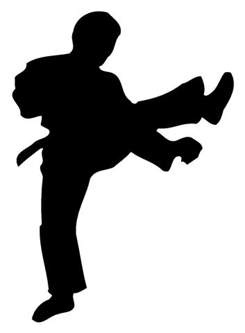 Karate Silhouette 4 Decal Sticker
