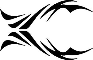 Tribal Motorcycle Graphics Vinyl Decals, Stickers (19&#034; x 6& ...