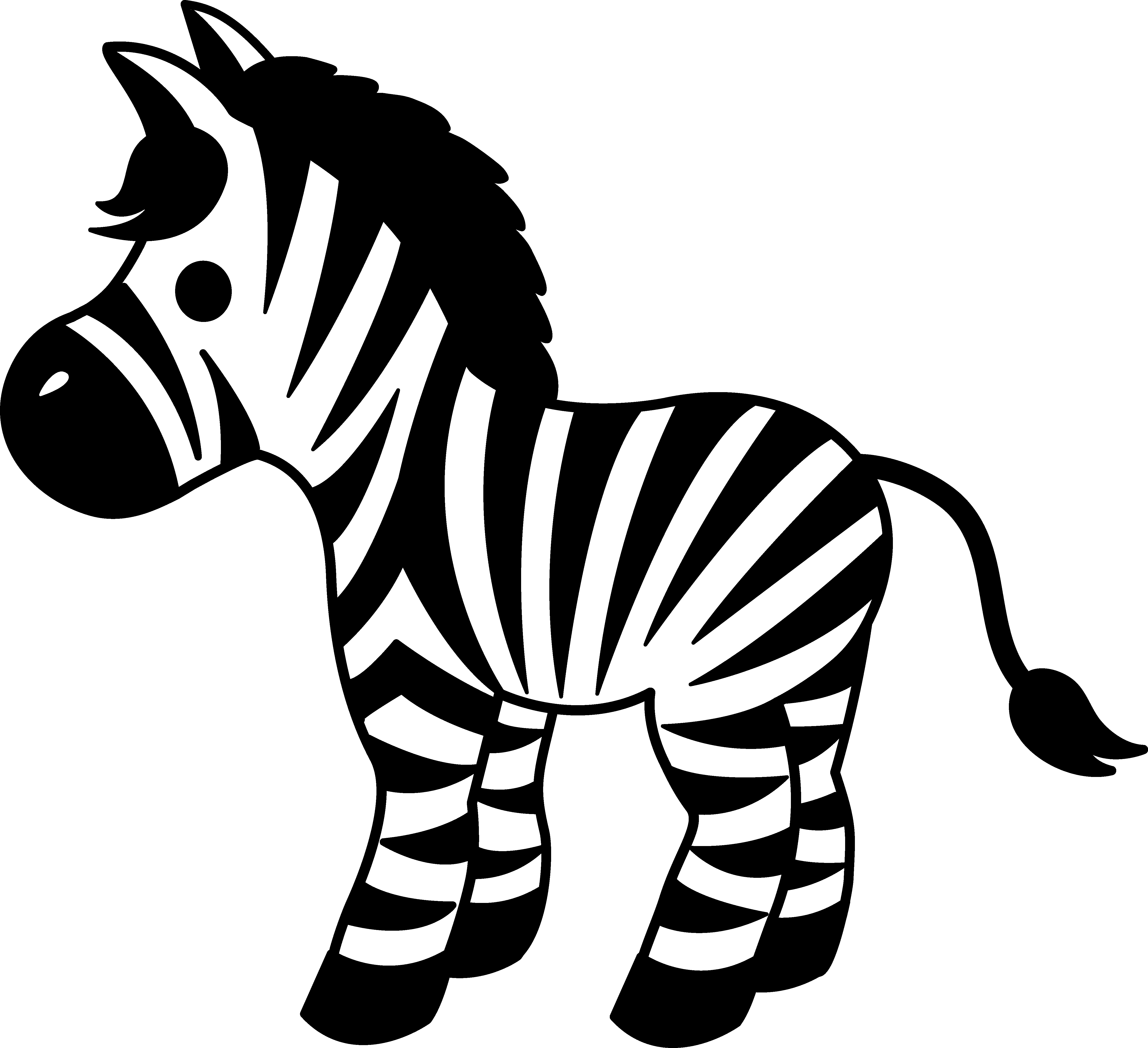 Cute pink zebra clipart