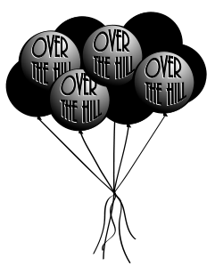 Birthday Over The Hill Clipart