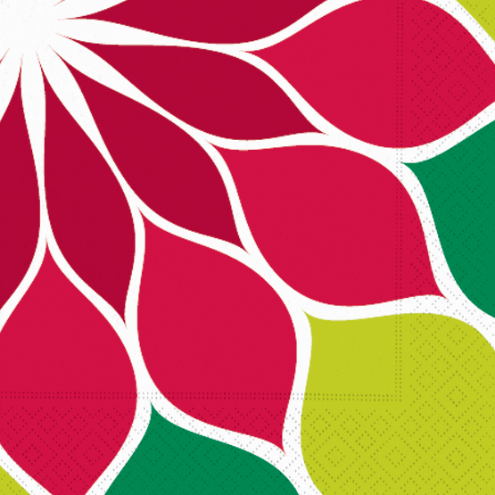 Quick View - DD-621-06200 - "Graphic Poinsettia Luncheon Napkin"