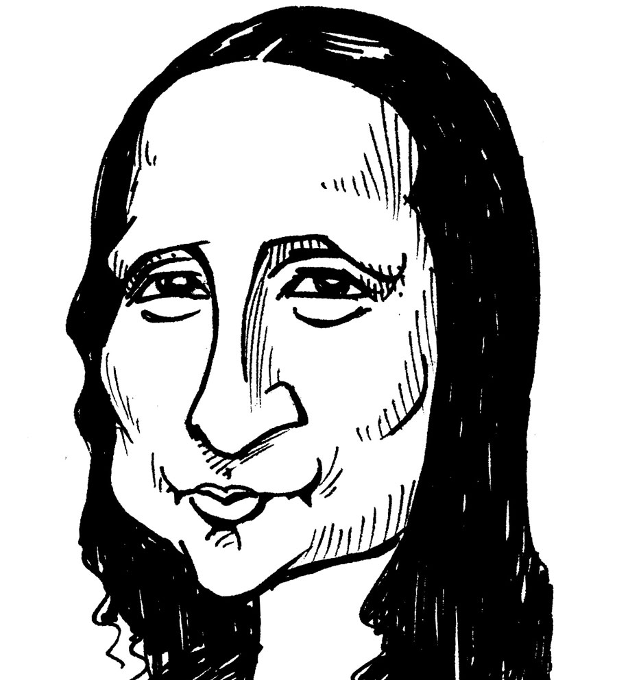 Black And White Mona Lisa | Free Download Clip Art | Free Clip Art ...