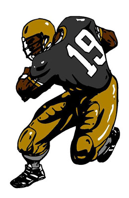 Cartoon Football Player Clipart - Tumundografico