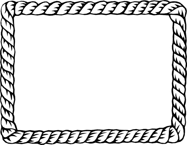 Rope Border Clip Art - Tumundografico