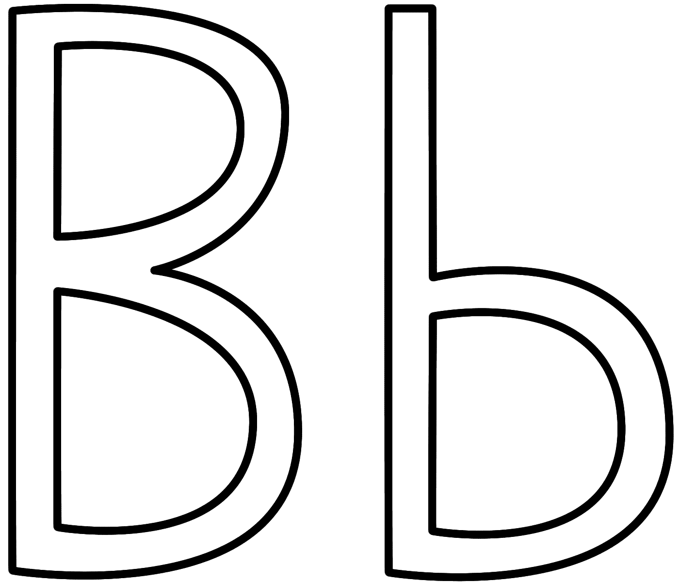 Letter b clipart outline