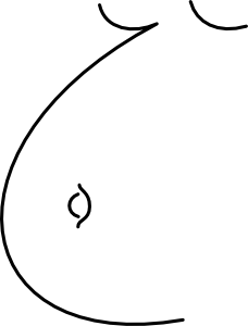 Stomach clipart black and white