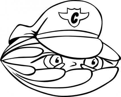Clam Security Guard clip art vector, free vectors