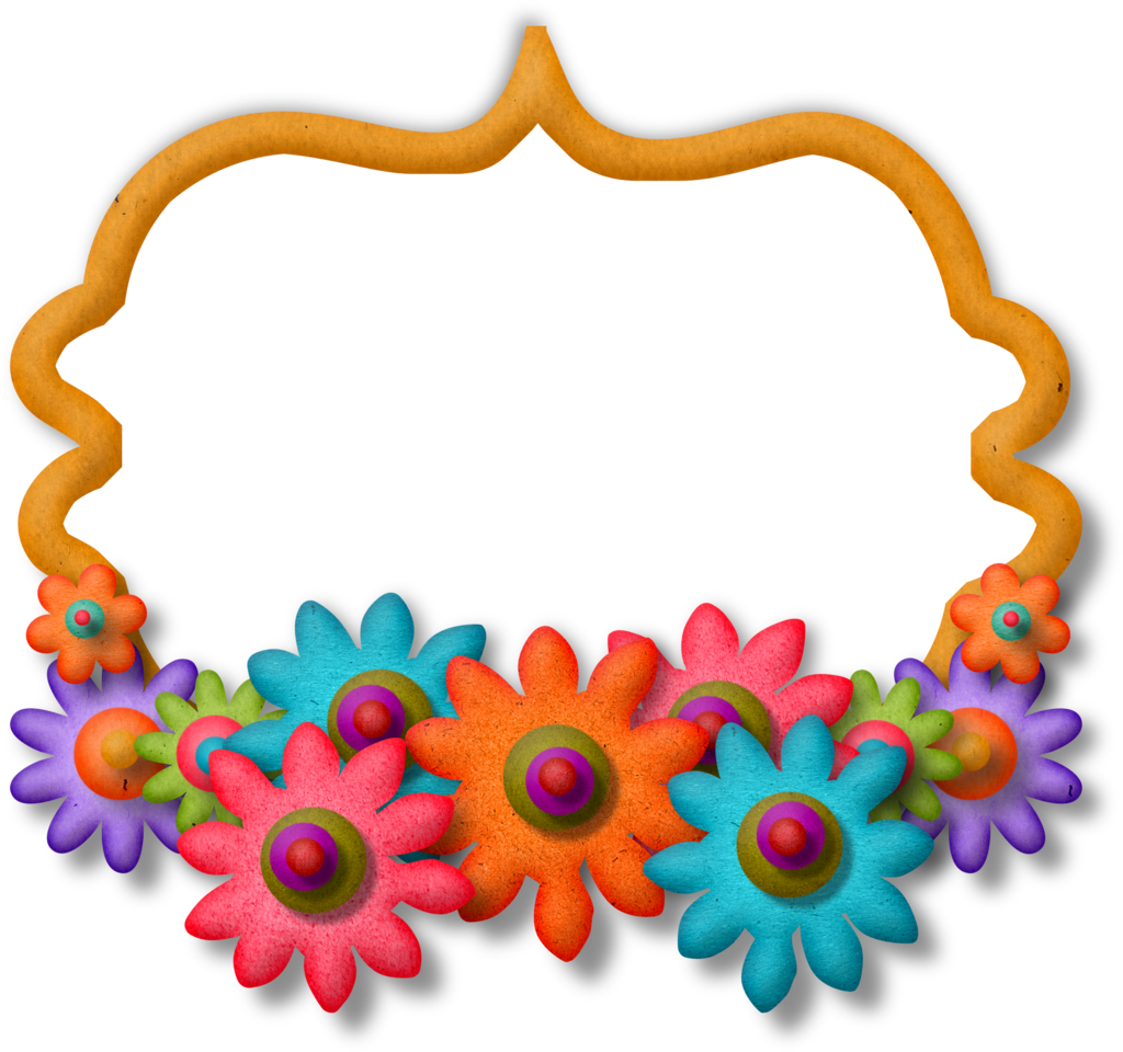 Puffy Flower Frame by cesstrelle