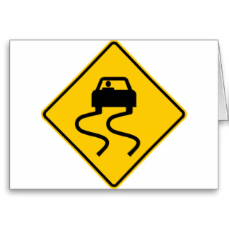 Slippery Road Sign Cards, Slippery Road Sign Card Templates ...