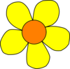 Yellow Flower clip art - vector clip art online, royalty free ...