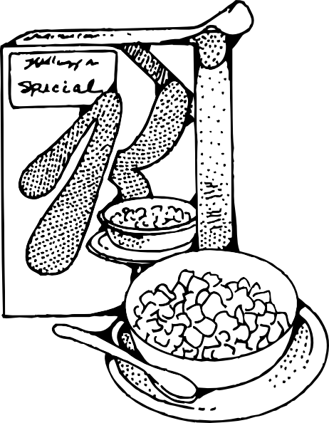 Cereal And Milk clip art Free Vector