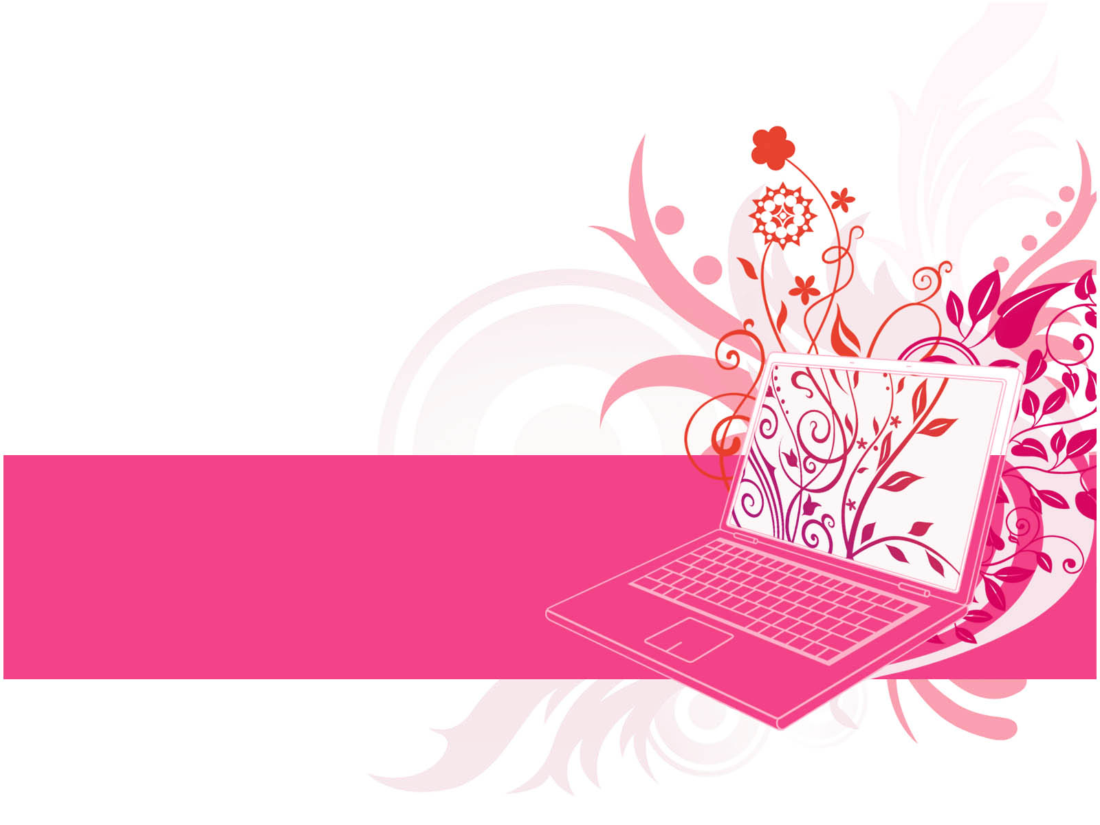 Laptop Floral Design PPT Backgrounds Template for Presentation ...