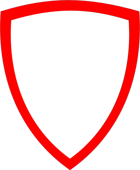 Shield, Wht W Red Border clip art - vector clip art online ...