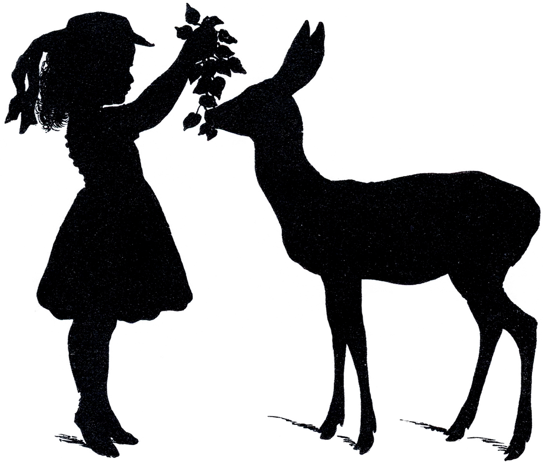 Free Deer Silhouette Vectors - Adorable! - The Graphics Fairy