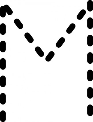 Alphabet Tracing Letter M clip art Free vector in Open office ...