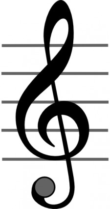 Treble Clef clip art Free vector in Open office drawing svg ( .svg ...