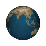 animated gif of rotating earth via povray | Honey Baked Goodness!