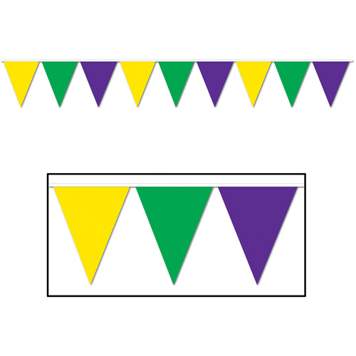 Mardi Gras Indoor/Outdoor Pennant Banner: Party Supplies : Walmart.