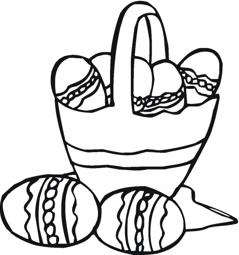 Easter basket coloring page | Super Coloring